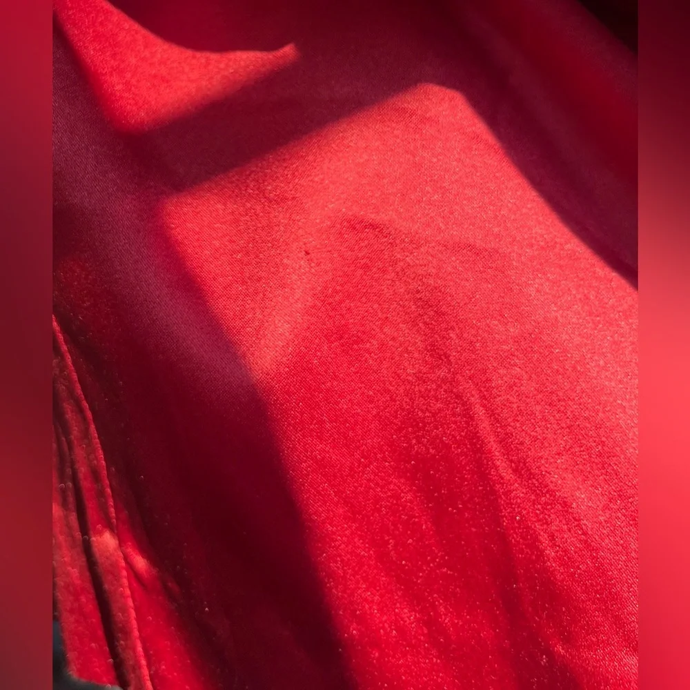 Betsey Johnson 95% Silk Ruched Mini Vintage Dress in Red - Picture 12 of 16